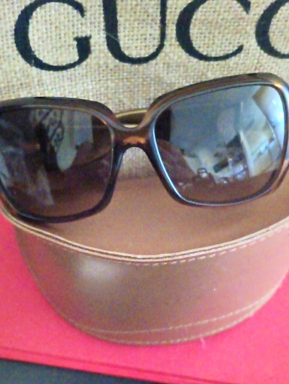 Gucci Brown Square Frame Sunglasses